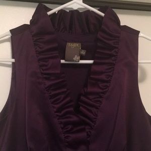 Royal purple Taylor satin cocktail dress